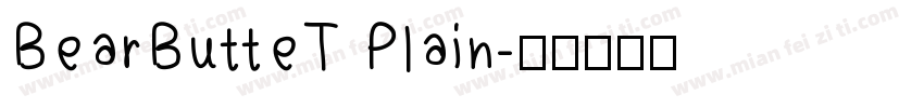 BearButteT Plain字体转换